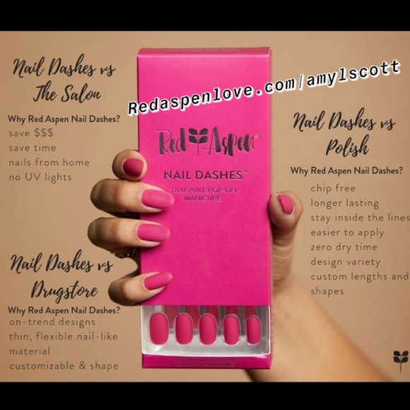 ⛰ Red Aspen Nail Dash: Santorini Caldera Press-on Manicure 💅 - Picture 6 of 15